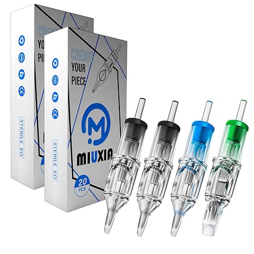 Miniatura 1 de MIUXIA Cartucho de tatuaje Agujas para tatuajes 40 Uds. Surtido Mixto Cartuchos de Agujas para Tatuajes Round Liner Shader Magnum 3RL 5RL 5RS 7M1