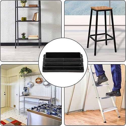 Miniatura 7 de Paquete de 20 tapas rectangulares de 1 x 2 pulgadas, tapas de extremo de tubo, tapones de plástico negro, tapones rectangulares de plástico para