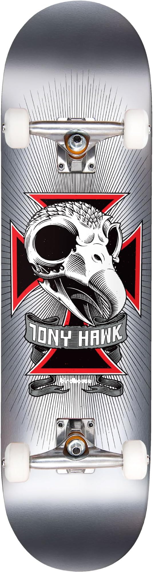 BIRDHOUSE Skateboard Complete Tony Hawk Skull 2 Chrome 7.75"