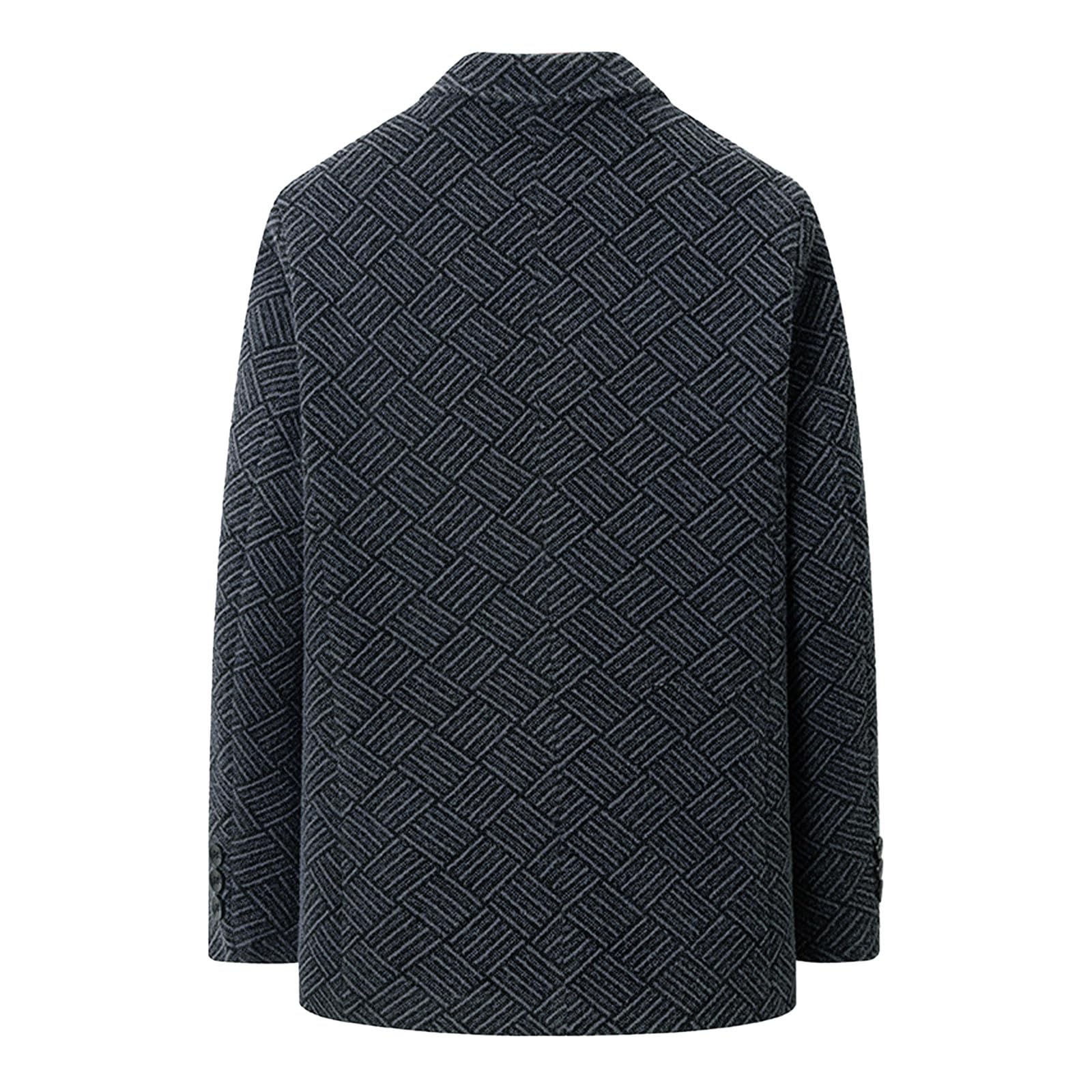Generisch Giacca da uomo, sportiva, casual, leggera, vestibilità normale, 2 bottoni, da lavoro, giacche formali, blazer di lana per matrimoni