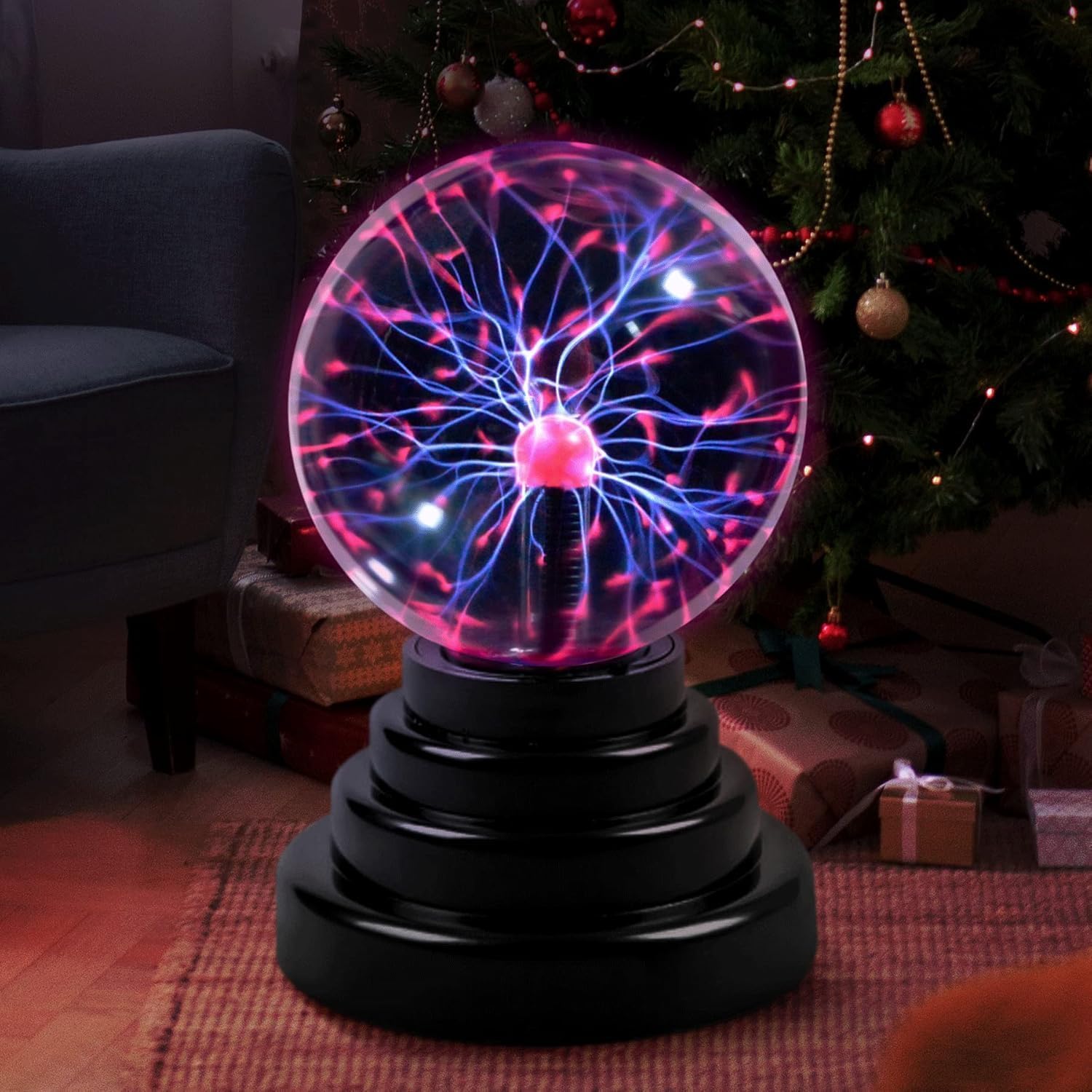 IQS Enterprise Plasma Ball Light Lamp Static Electricity Globe Electric Lightning Ball Lightning Novelty Light Magic Plasma Lamp Touch Sensitive USB Powered Amazing Gift for Bedroom Living Room-image-19
