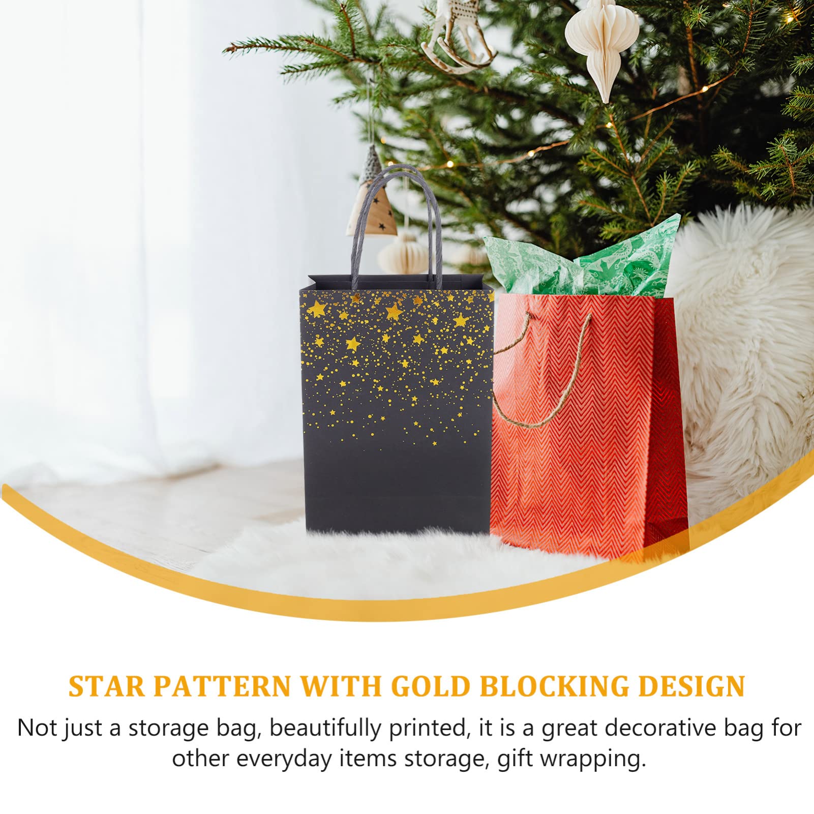 minkissy 40stücke Sternenbedruckte Geschenktüten Für Abschlusspartys Schwarze Papiertüten Mit Goldprägung Für Geburtstagsfeiern Und Besondere Anlässe