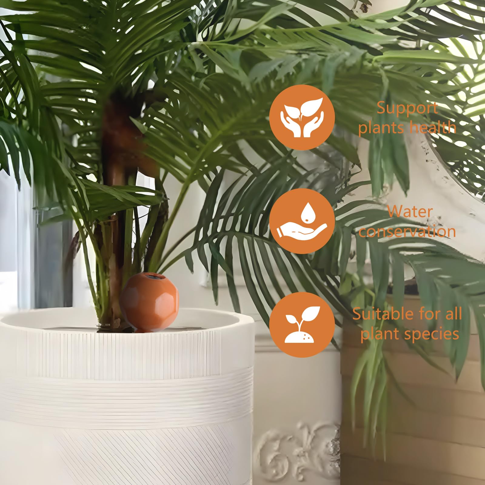 EXLECO 8 x Mini Tonkegel Bewässerung Pflanzen Bewässerungskugel 70ml Pflanzen Wasserspender Ton Automatische Bewässerung Zimmerpflanzen Gießkegel Bewässerungssystem Ballbrause für Balkonkästen