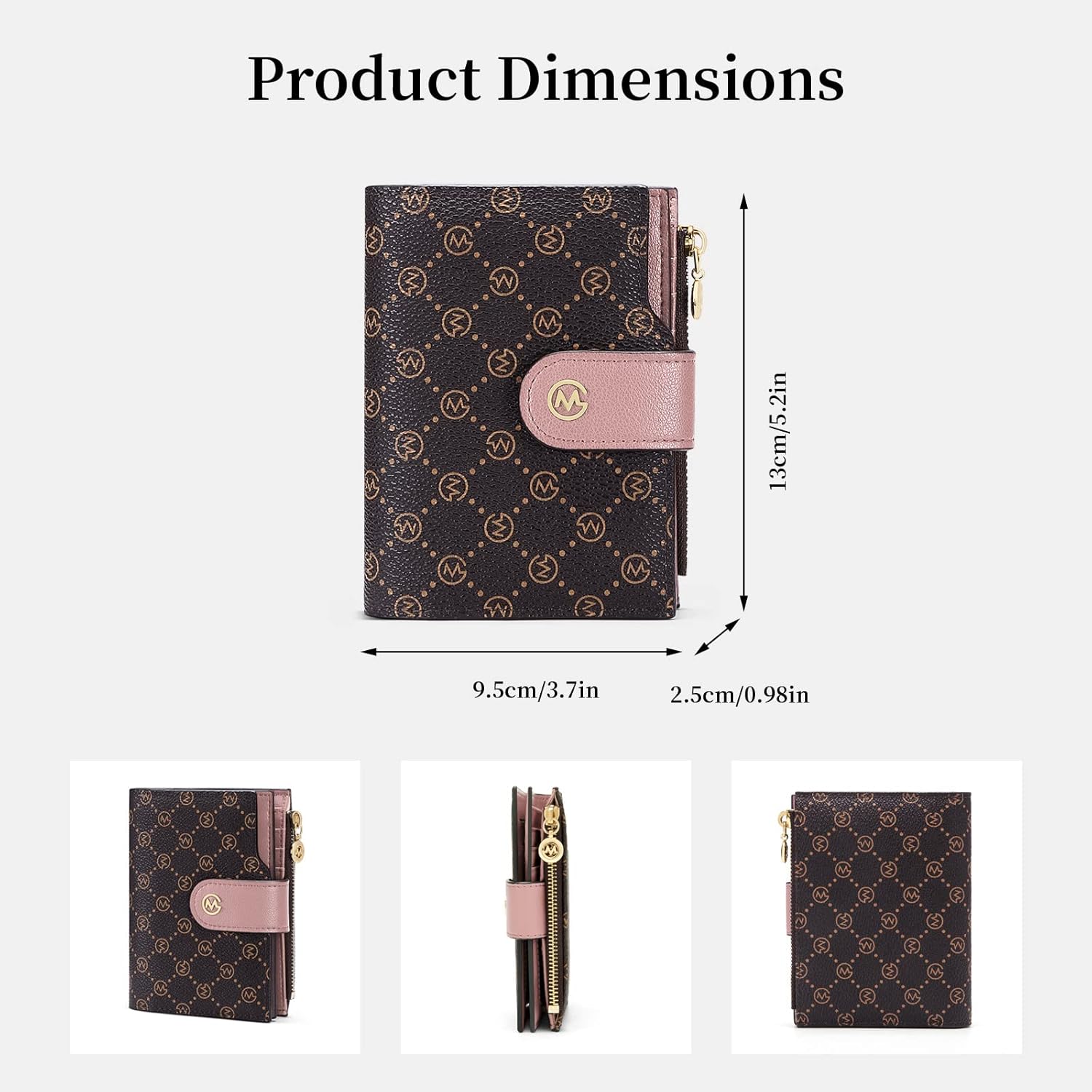 GOLF SUPAGS Wallets for Women PVC Leather Small Bifold Zipper Pocket Coin Purse Large Capacity Multi Card Organizer - Image 4