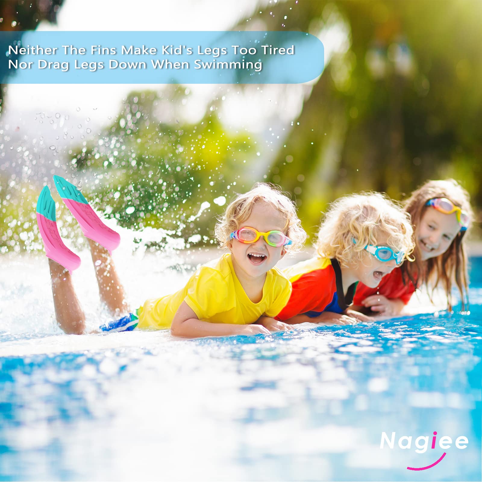 Aletas de natación, aletas de natación para niños, cómodas aletas de silicona con bolsa de malla, aletas de natación de tamaño de viaje para mujeres, jóvenes, adultos