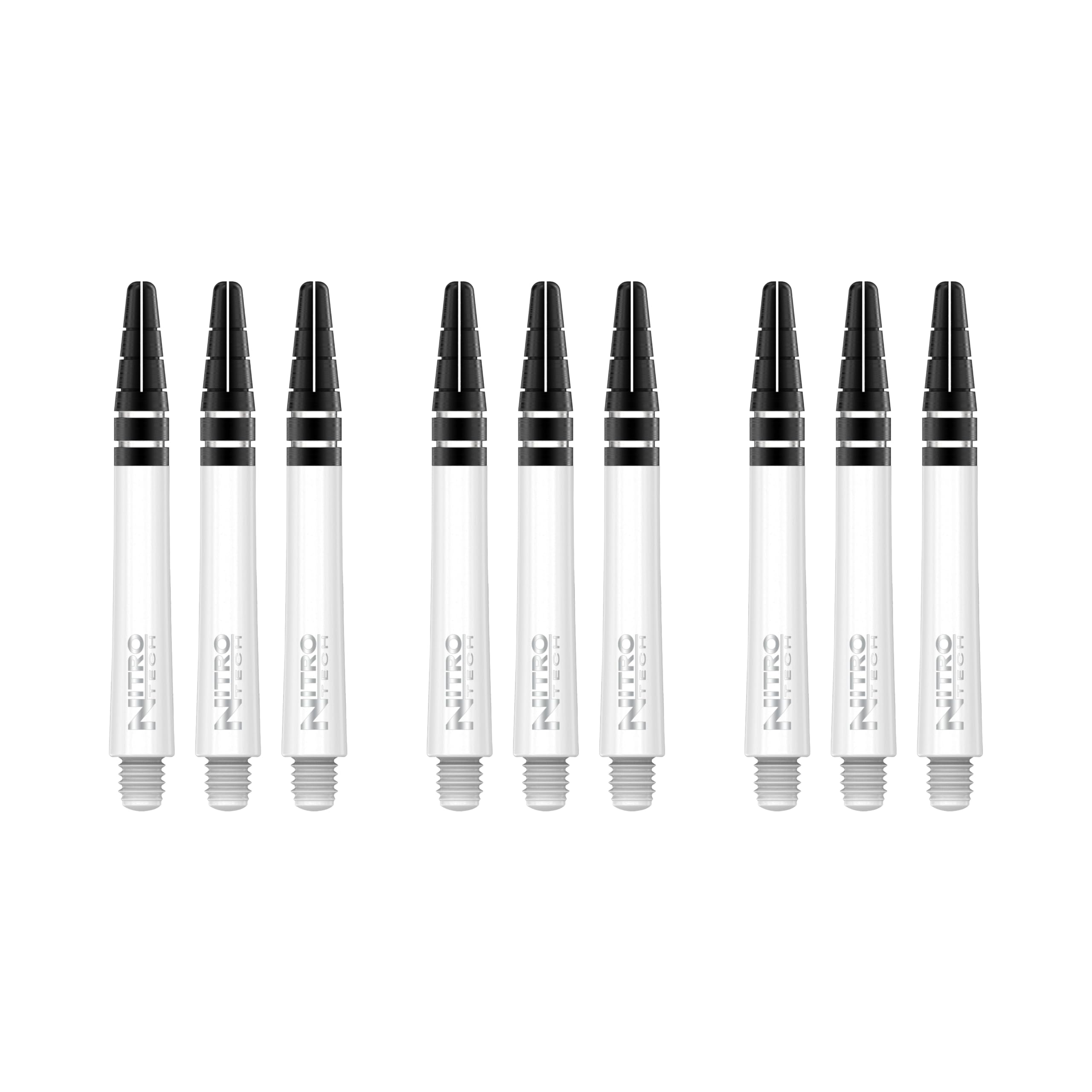 RED DRAGON Nitrotech Intermediate Stems - Solid White - 3 sets per pack (9 Stems in total)