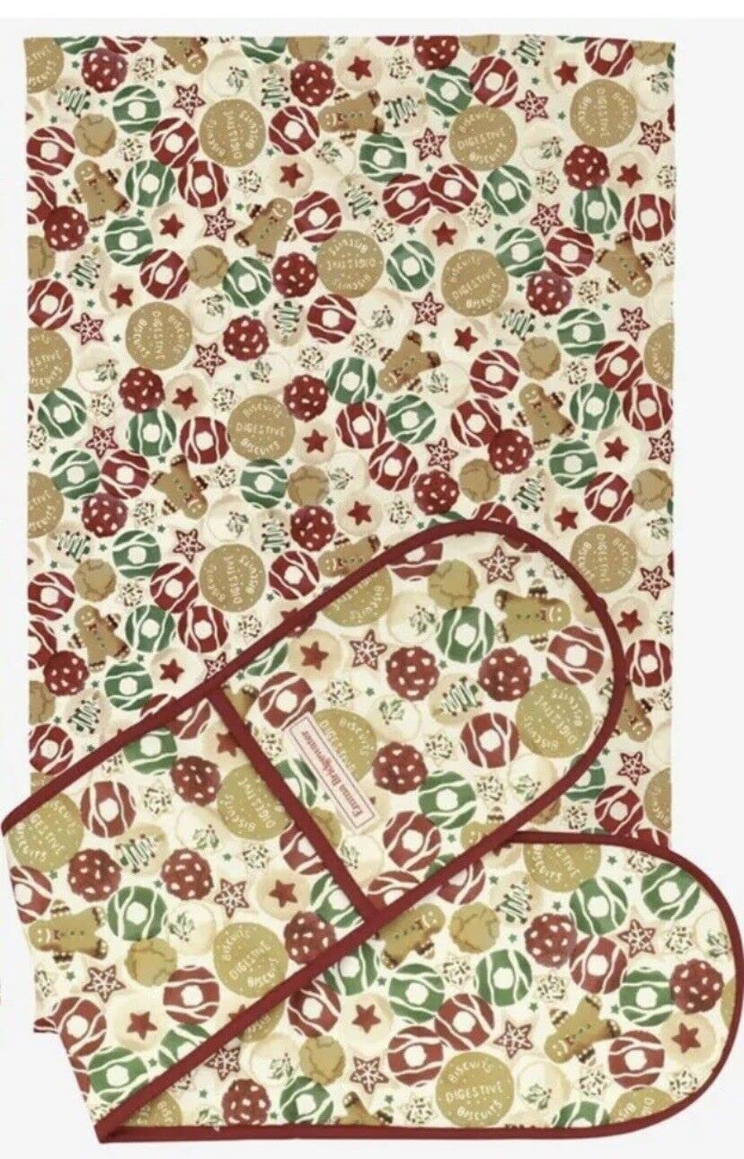 Emma Bridgewater Christmas Biscuits Oven Glove and Tea Towel Set Kitchen Decor