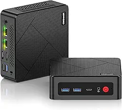Mini PC para jogos C4 Light, AMD Ryzen 5 3550H (Beat N100/N150), Mini computador LAN dupla, SSD NVMe de 16 GB DDR4 M.2 512 GB, WiFi-5.0/BT-5.0, suporta tela tripla 4K, escritório/casa/11