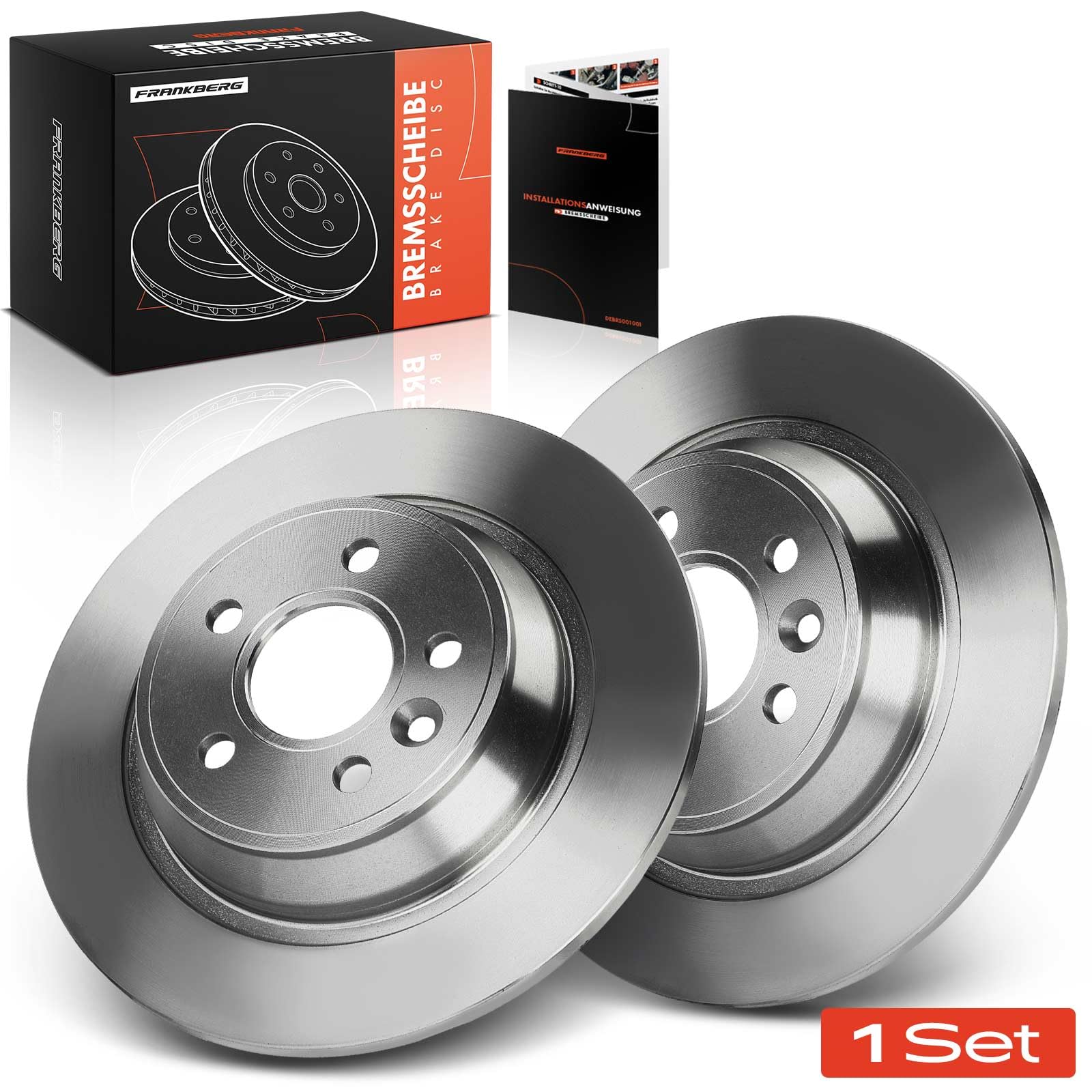 Frankberg 2 discos de freno traseros macizos Ø302 mm 6G912A315BA