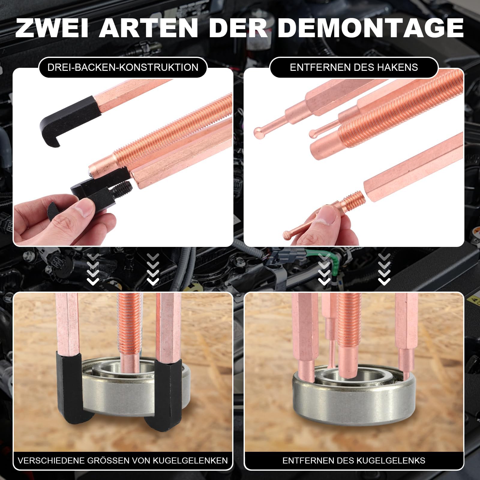 35-in-1 Lagerabzieher-Set Universal Innenlager Abzieher Lagerentfernungswerkzeug Lager Demontage Zahnradabzieher Tragbarer Lagerabzieher