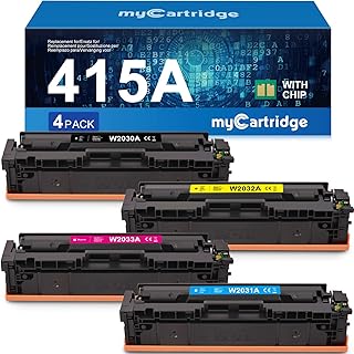 MYCARTRIDGE 415A (With Chip) Toner Compatible with HP 415A 415X W2030A W2030X Toner Compatible with HP Color Laserjet Pro MFP M479fdw M479dw M479fdn M454dw M479fnw M479fdn 479fdw M454dn 4