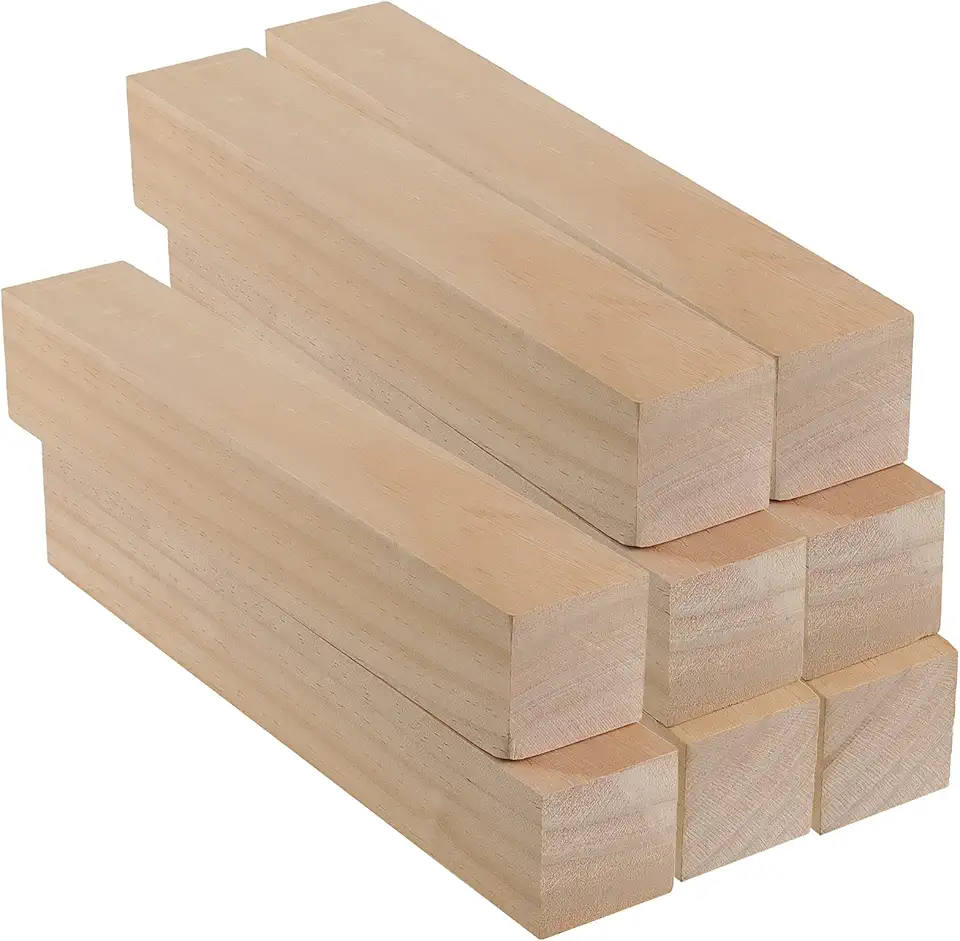 Pine Carving Blocks — 8 Pack 2 in x 2 in x 12 in
