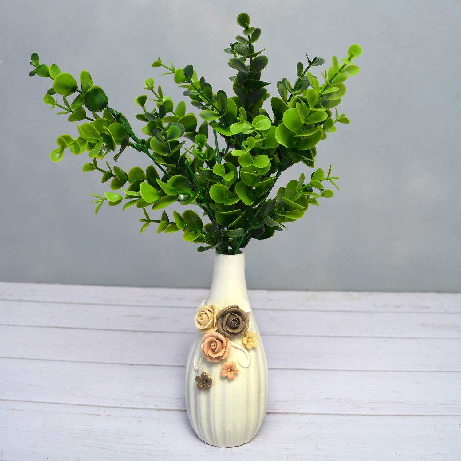 DecoreBugs Artificial Eucalyptus Plant Without Pot - Single Piece (Height : 30 cm, Green) Artificial Plants for Home