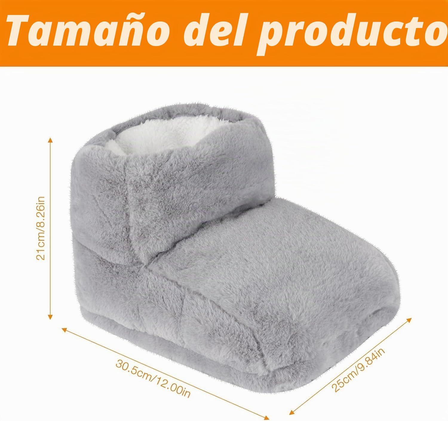 Calentador de pies eléctrico, calentador de pies con 3 niveles de temperatura, calefacción eléctrica para pies, apagado automático y protección contra sobrecalentamiento, forro interior