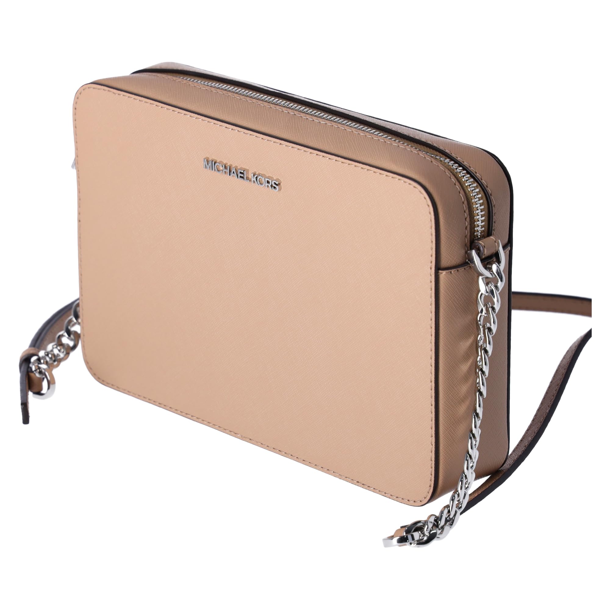 Photo 1 of Michael Kors Jet Set Travel Large East/West Saffiano Leather Crossbody (Camel)