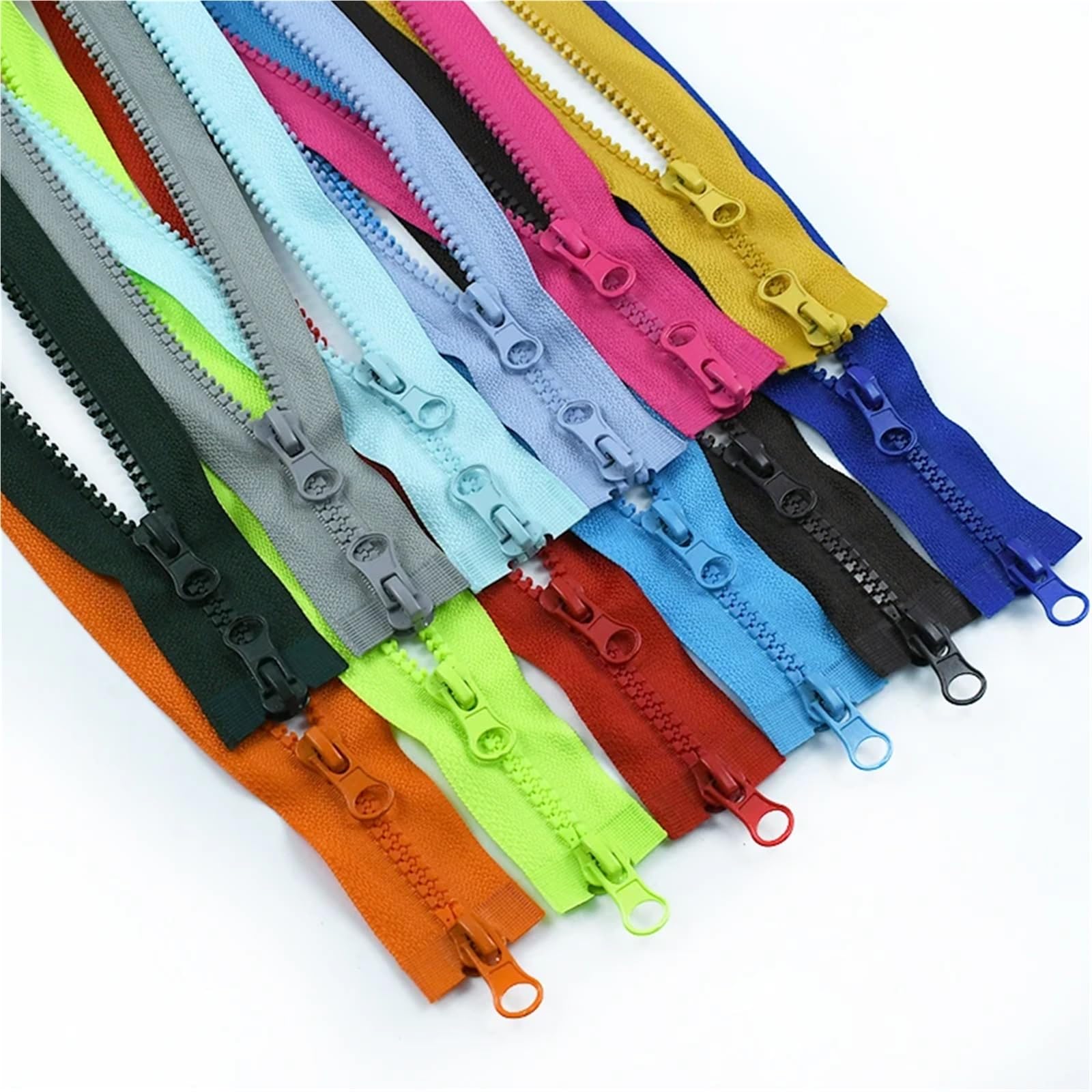 Cerniere in Resina per impieghi gravosi, Cerniera di separazione bidirezionale Misura 5 cursori Doppi 80-150 cm Confezione 2/5(Deep Green,NO5-5PCS-80CM)
