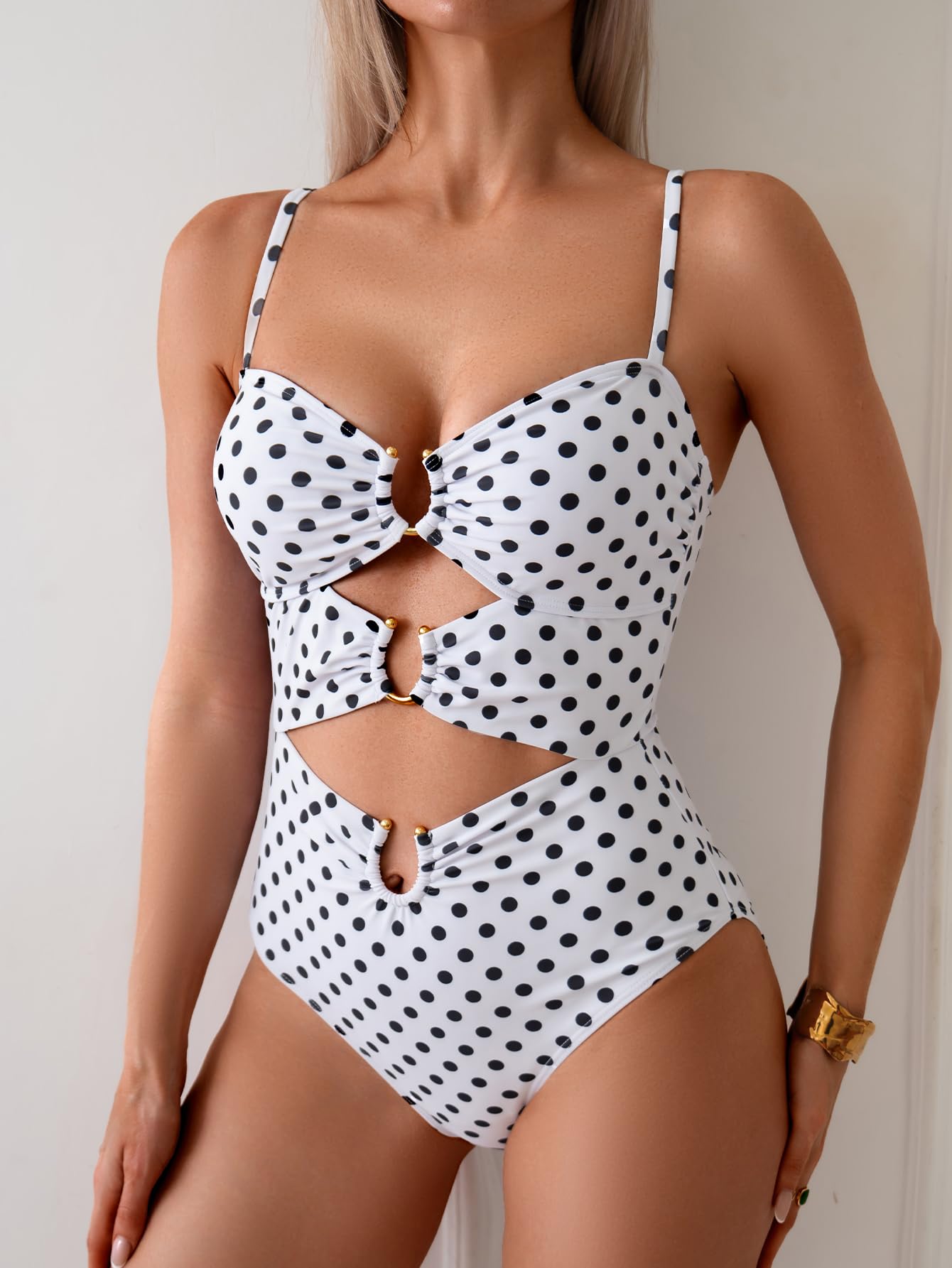 Eomenie Costume da bagno sexy da donna con ritaglio