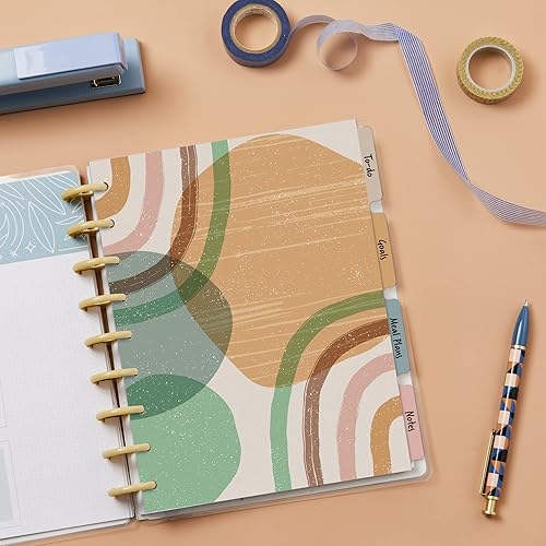 Miniatura 6 de Avery Divisores de planificador para planificadores Happy Planner de 9 discos de tamaño clásico, juego de 4 pestañas, diseño "Boho Rainbows", 1
