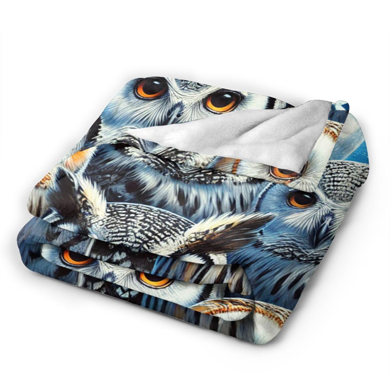 Eulen-Überwurfdecke Aus Flanell – 127 X 101,6 Cm, Weich & Warm – Perfekt Für Kinder, Frauen & Eulen-Fans