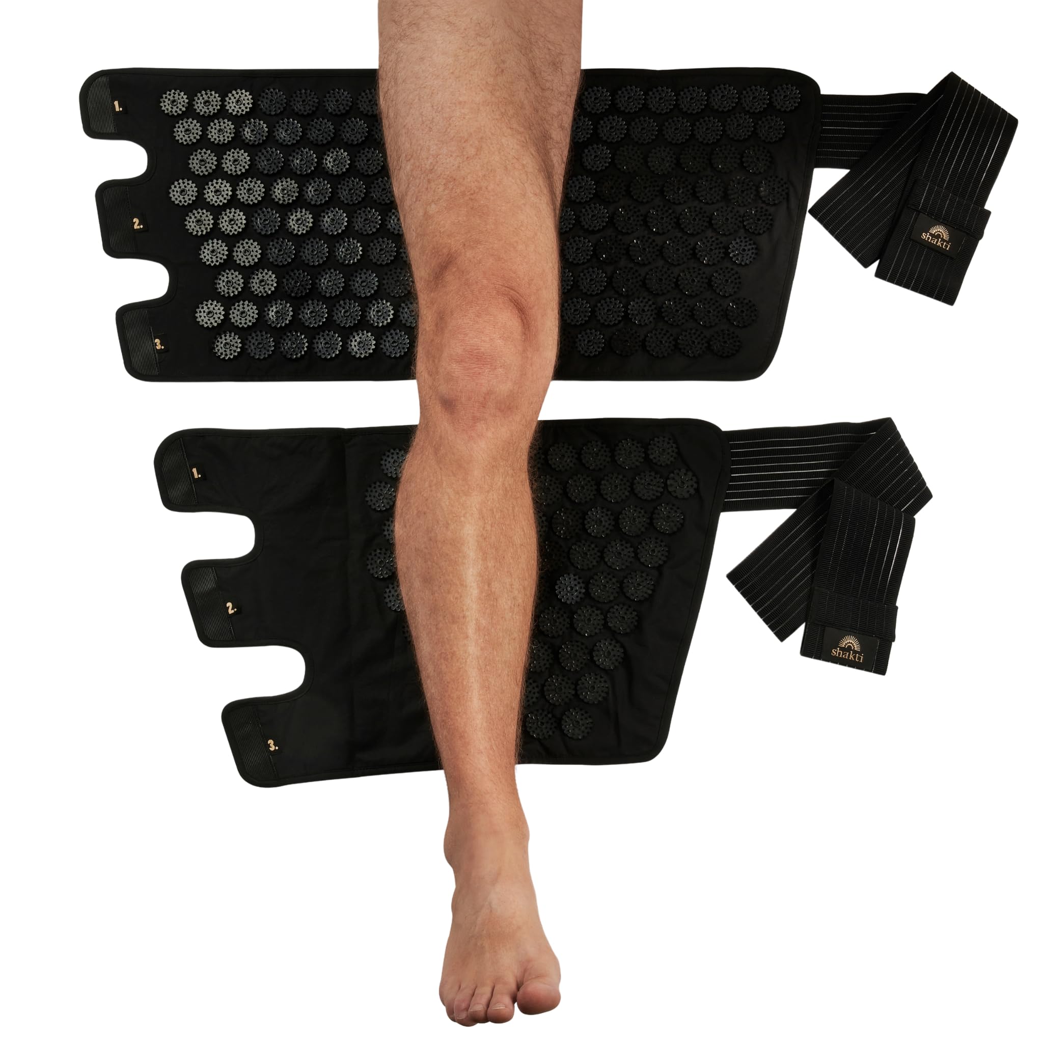 ShaktiMat [Das Original seit 2007 Leg Wraps - Fördert die Durchblutung in den Beinen & entspannt die Muskeln durch Akupressur - Für Läufer, Radfahrer & Sportler aller Arten - Bio-Baumwolle