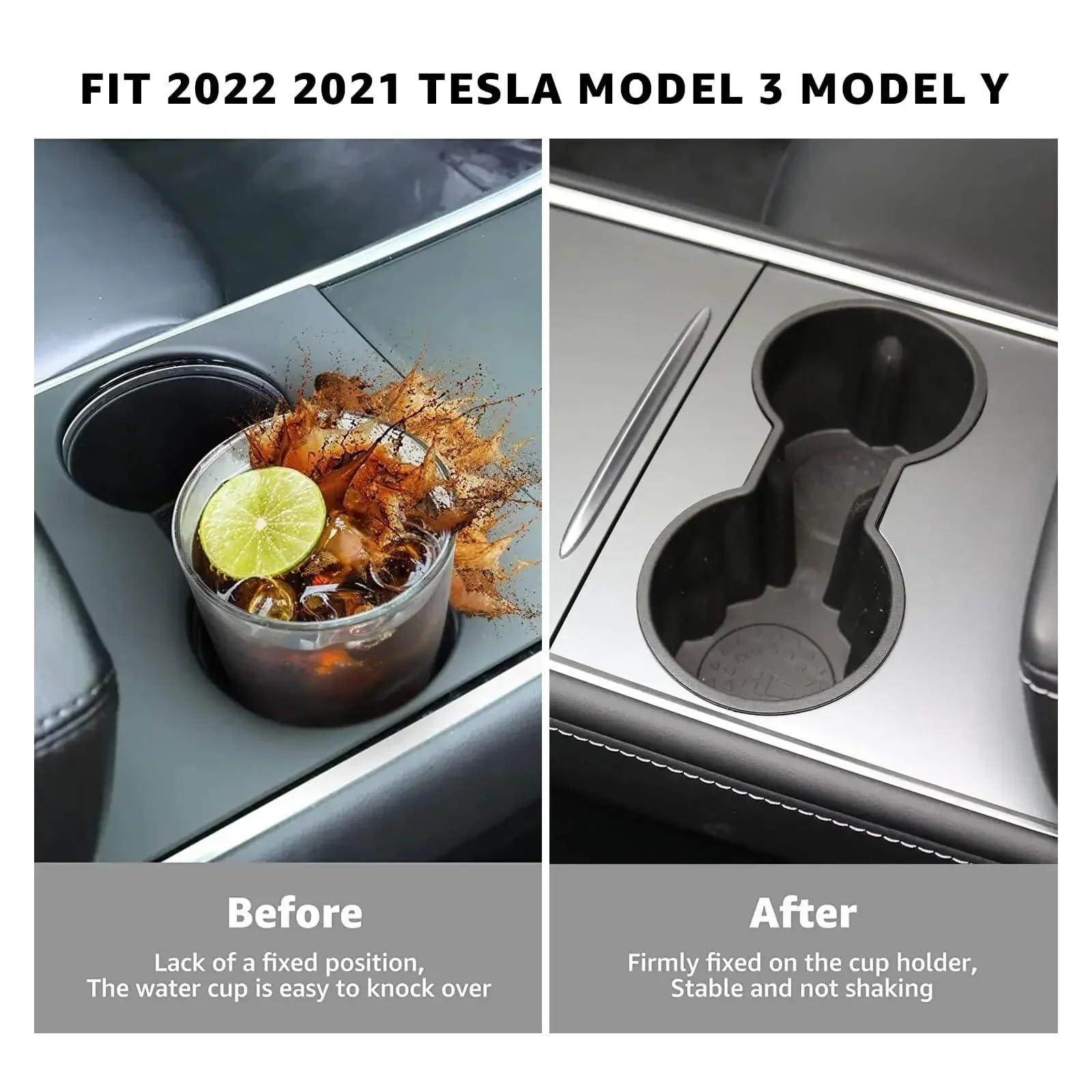 Uchwyt na napoje konsoli środkowej do poręczy Model 3 2021-2023