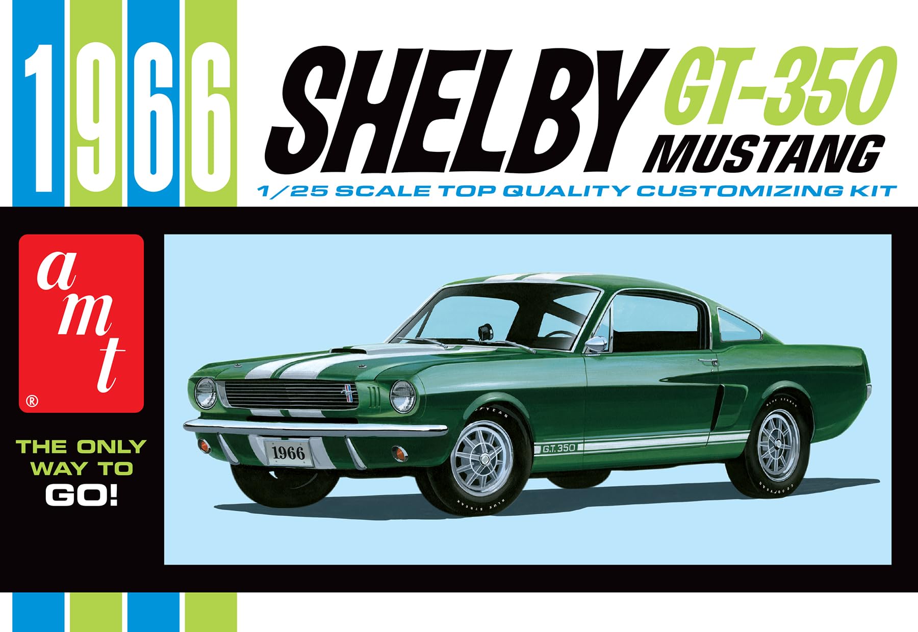 Maqueta a escala 1:25 del Mustang GT 350 de AMT 1966