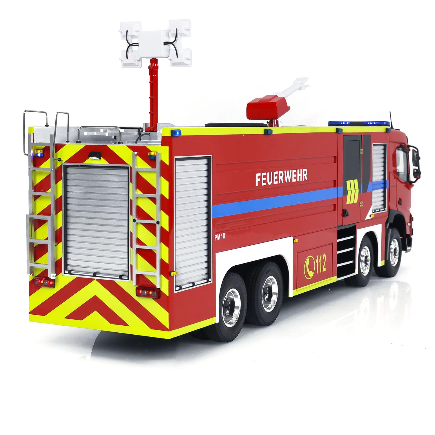 TOUCAN RC HOBBY 1/14 Camion dei pompieri radiocomandato 8X4 Rc Vigili del Fuoco Modello Luci Suoni