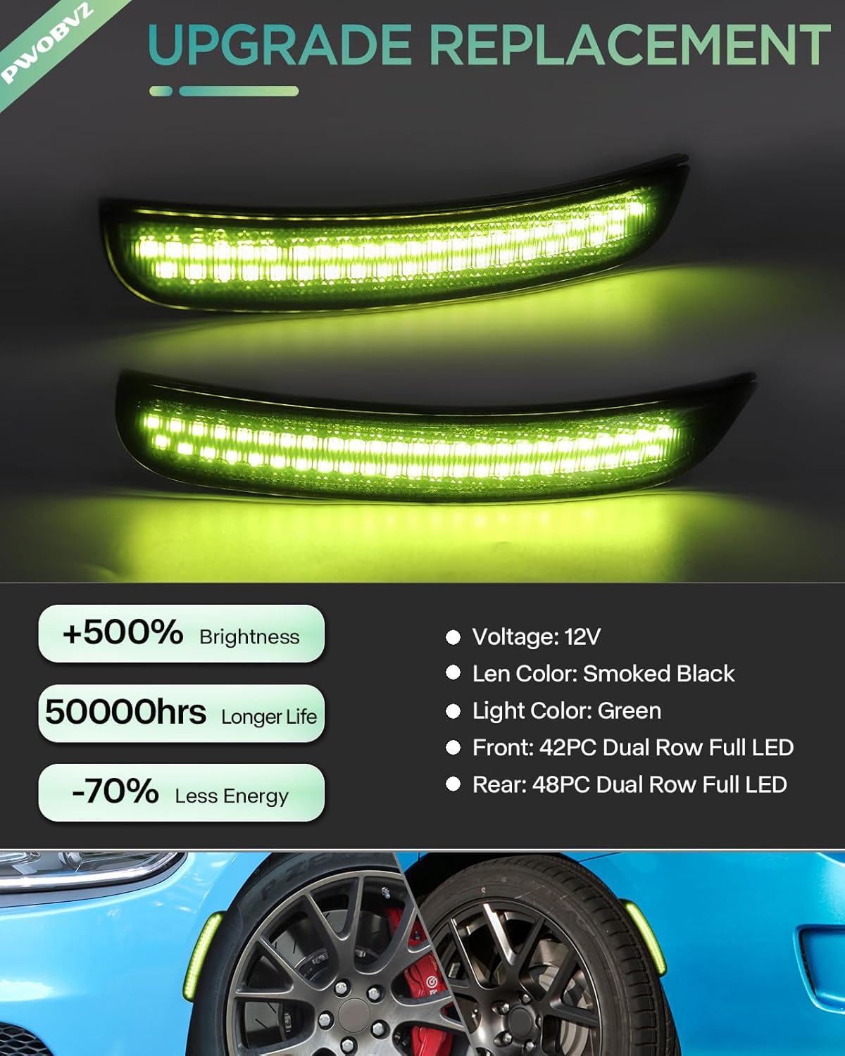 Brighten Your Dodge Charger: Lime Green LED Side Marker Lights Review