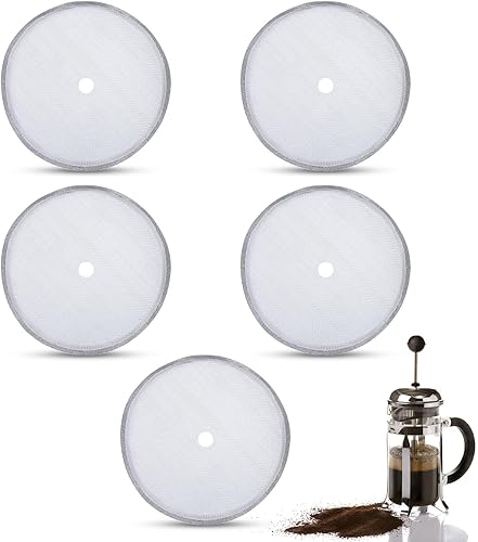 5 filtros de café, filtros de prensa francesa, repuesto de prensa francesa, pantalla de repuesto para prensa francesa de 20.3 fl oz, 3.1 in/3.1