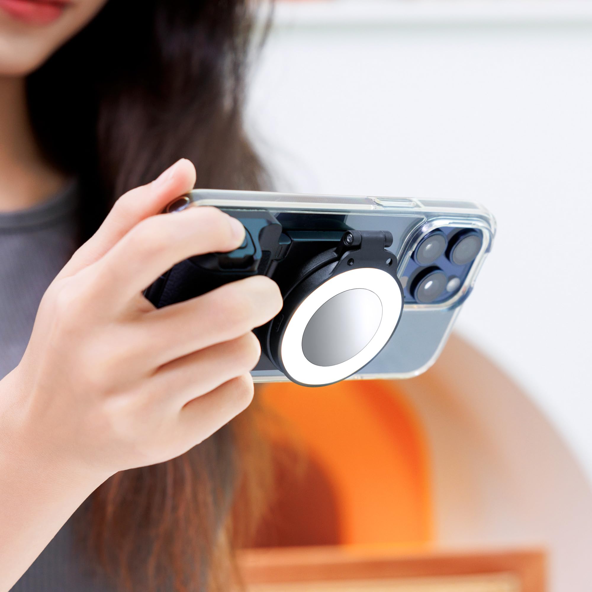 Luce magnetica per selfie per telefono, colore nero