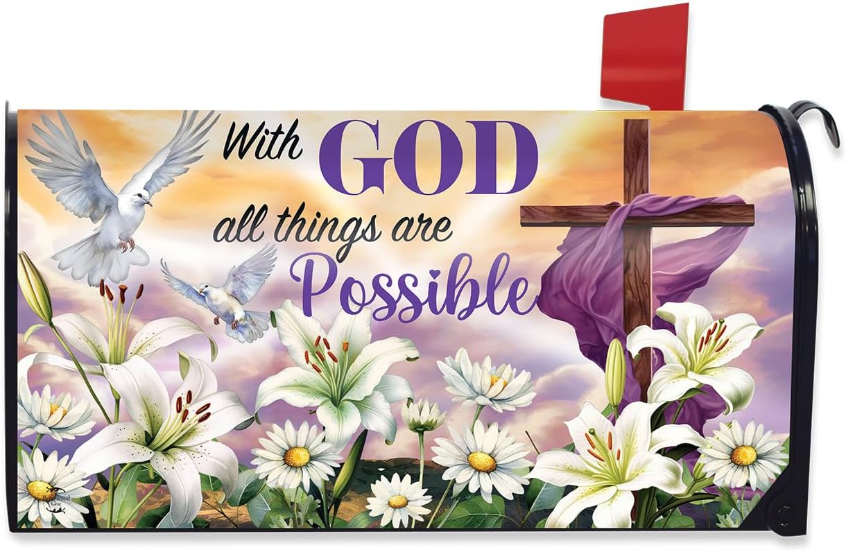 Briarwood Lane Sunrise Easter Cross Mailbox Cover