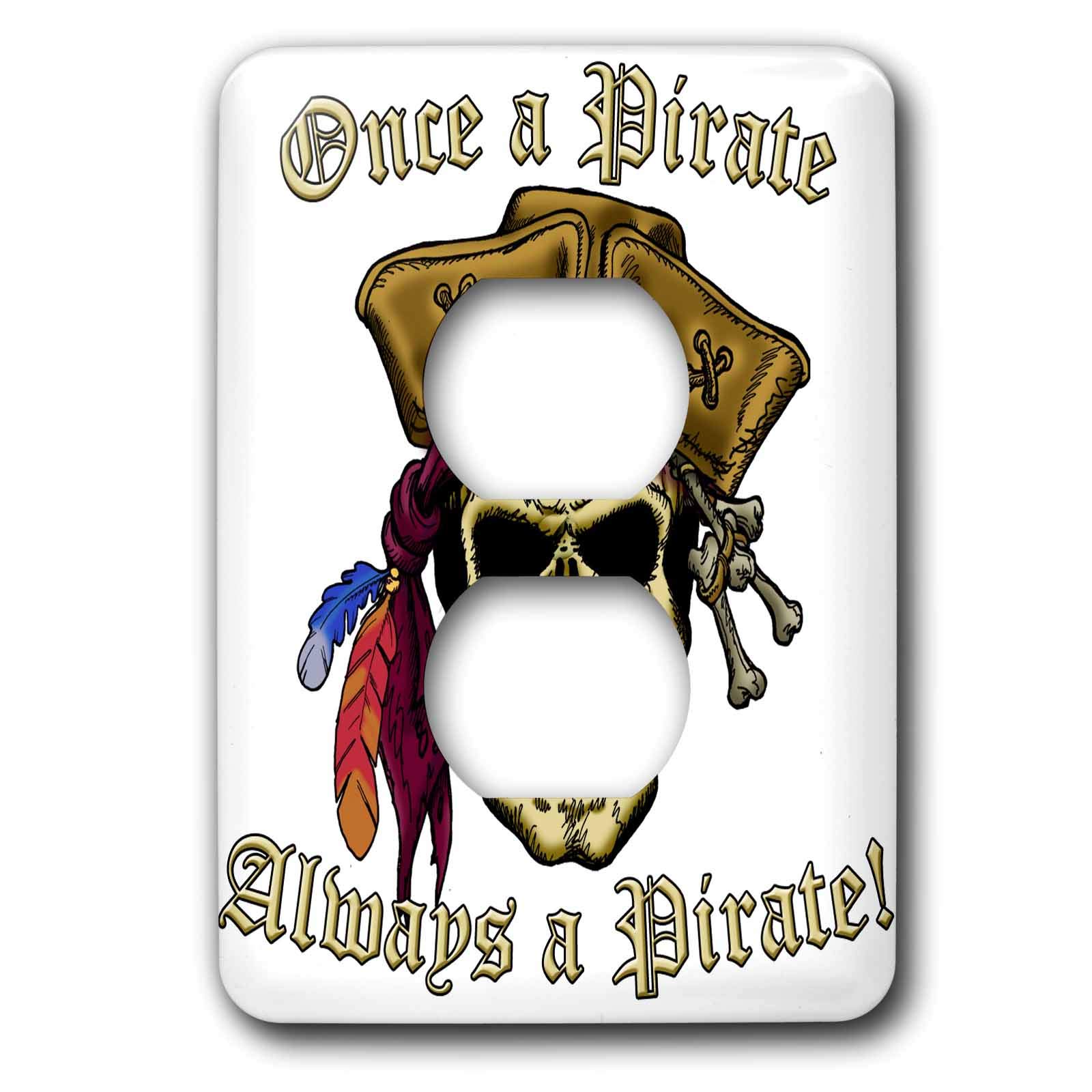 Tête de mort pirate interrupteur double pour décoration murale