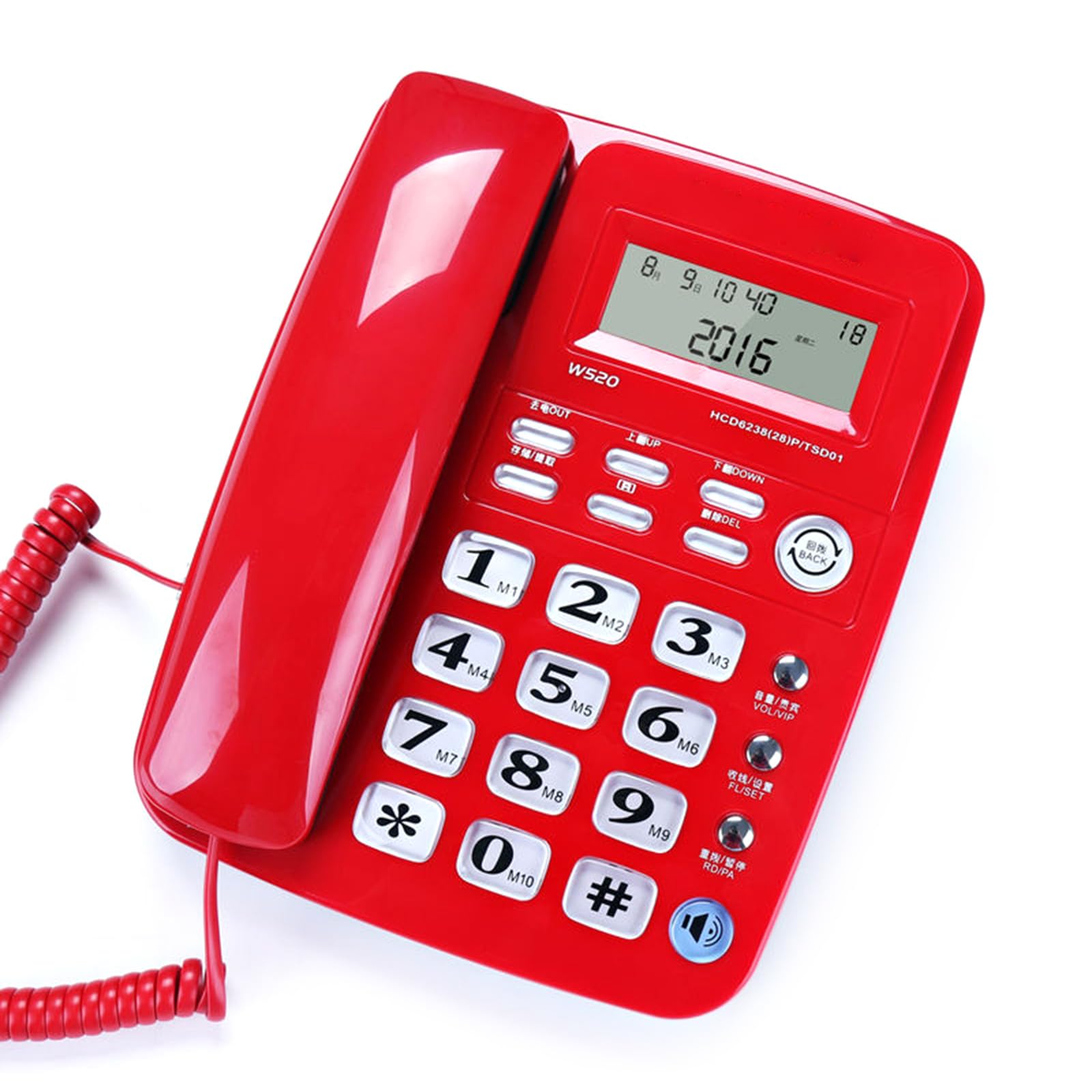 Telefono con filo con display chiamante e telefono fisso vivavoce per uso domestico ufficio scrivania telefono
