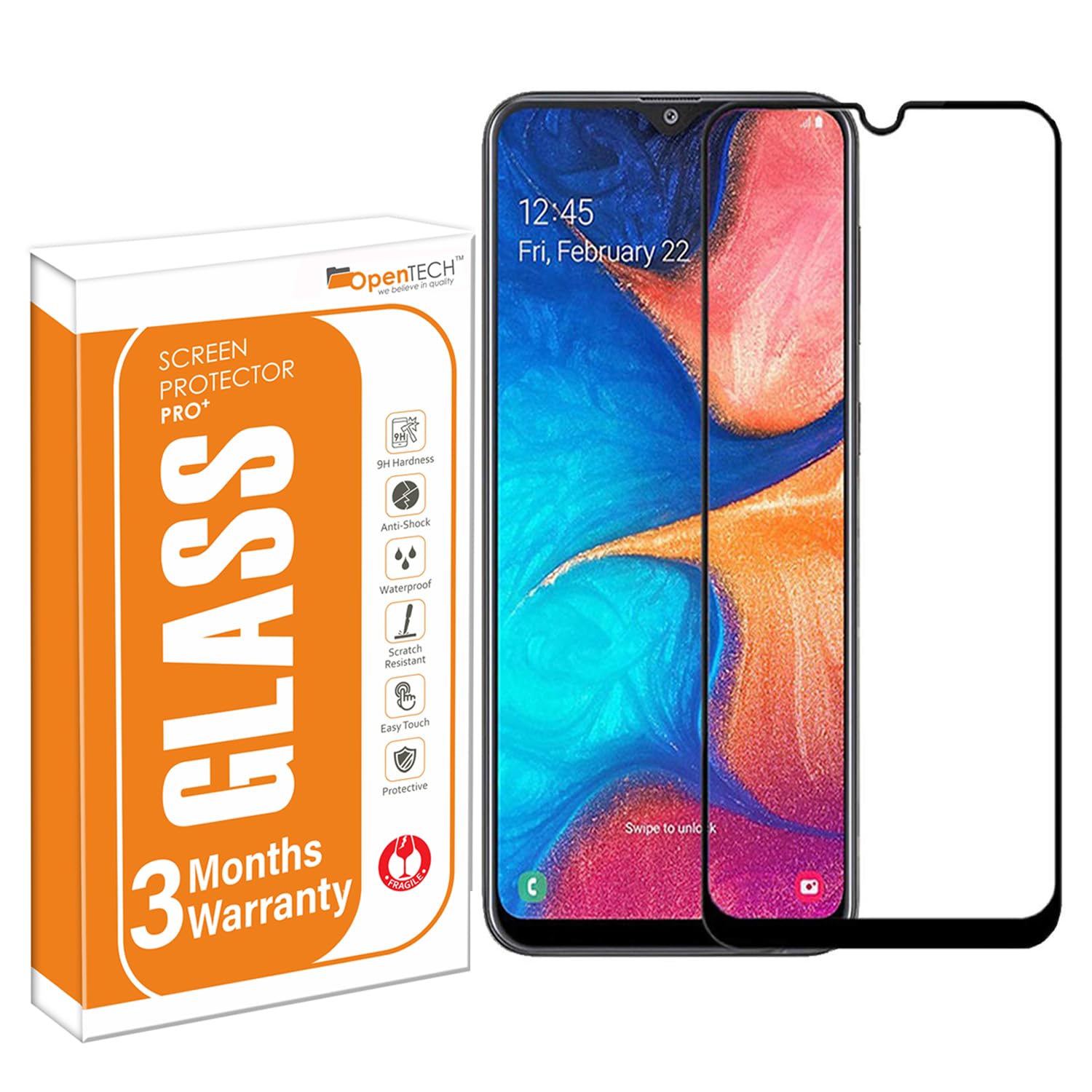 Military-Grade Tempered Glass Screen Protector Compatible for Samsung Galaxy F41 / M21 / M31 / M30s / M30 / A30 / A50 / A50s Edge to Edge Coverage with Easy Installation kit