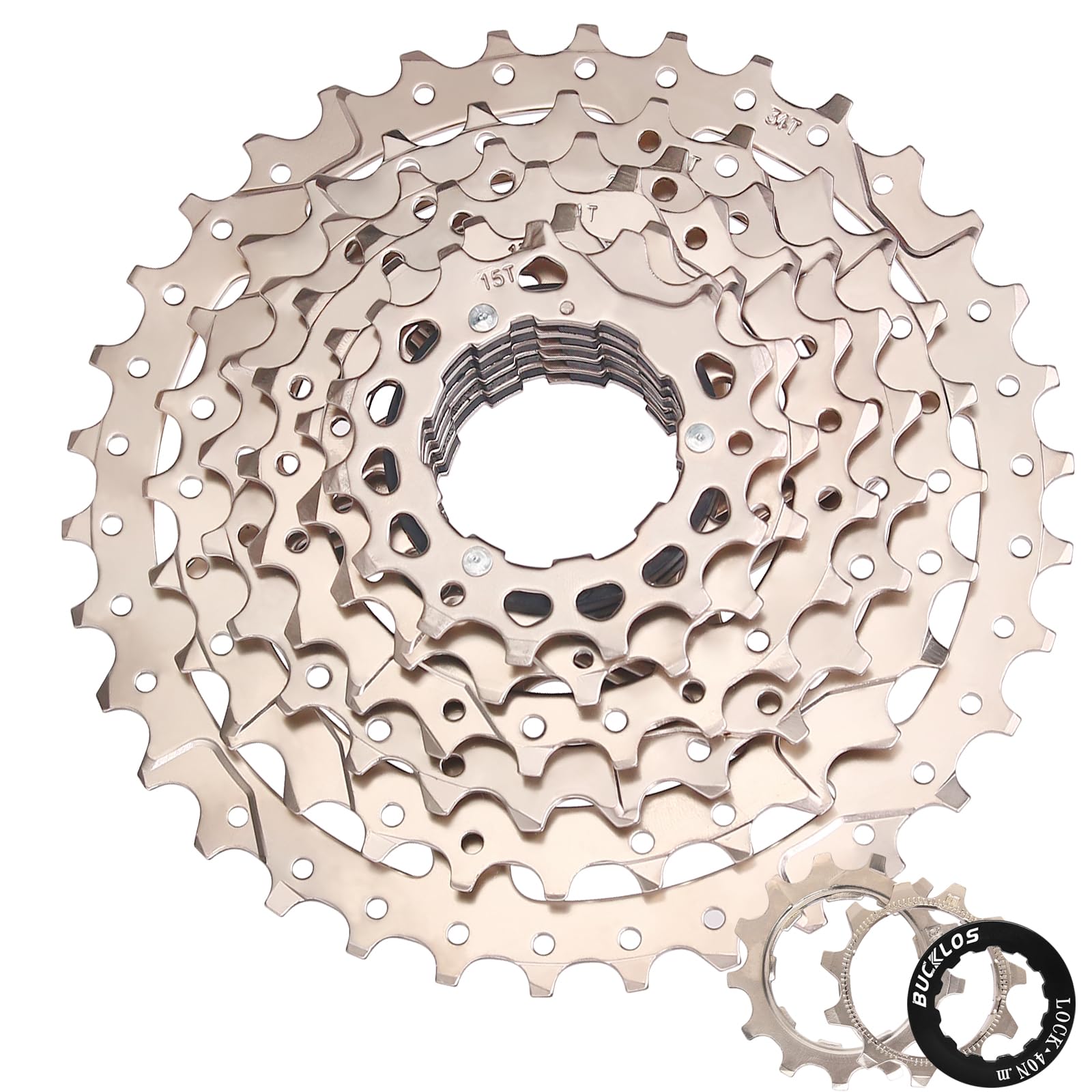 AEYINO 8-Gang-Kassette, Ultraleicht, 11-34T Fahrradkassette, passend für Mountainbike/Rennrad/XC/DH/AM, kompatibel mit Shimano Sram HG Nabentreiber