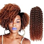 Short Kinky Curl Hairstyle 8 Inch 3pcs/pack Afro Kinky Twist Hair Soft Synthetic Crochet Braiding Hair Extention (1b/350)