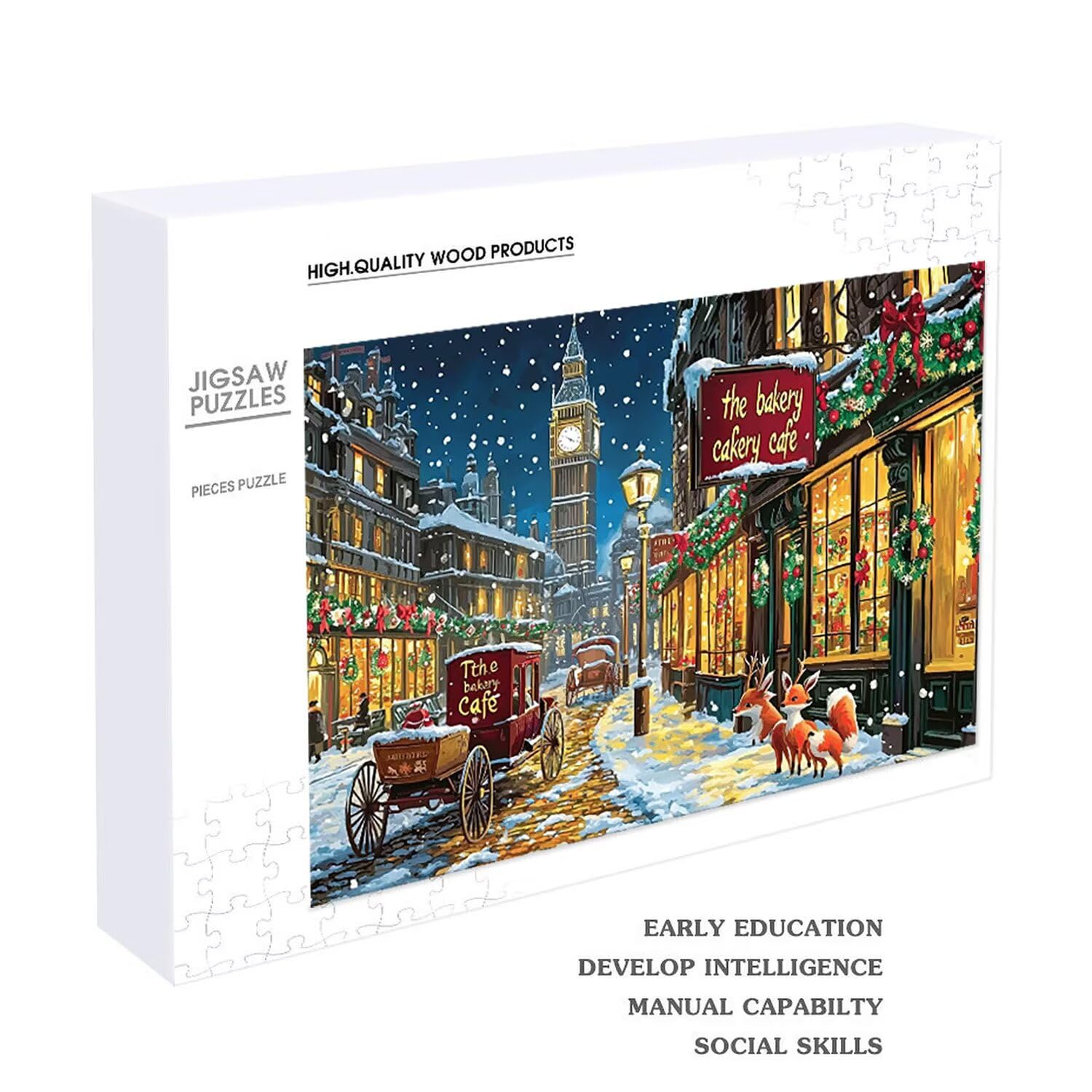 Puzzle in Legno per Adulti 1500 Pezzi | Londra Street View| Giocattoli Educativi | Puzzle Adulti E Famiglie Decor | Dimensione Di 87x57cm | Regalo Adultis | Regali Natale (Formato: 34.8x22.8in) o-466