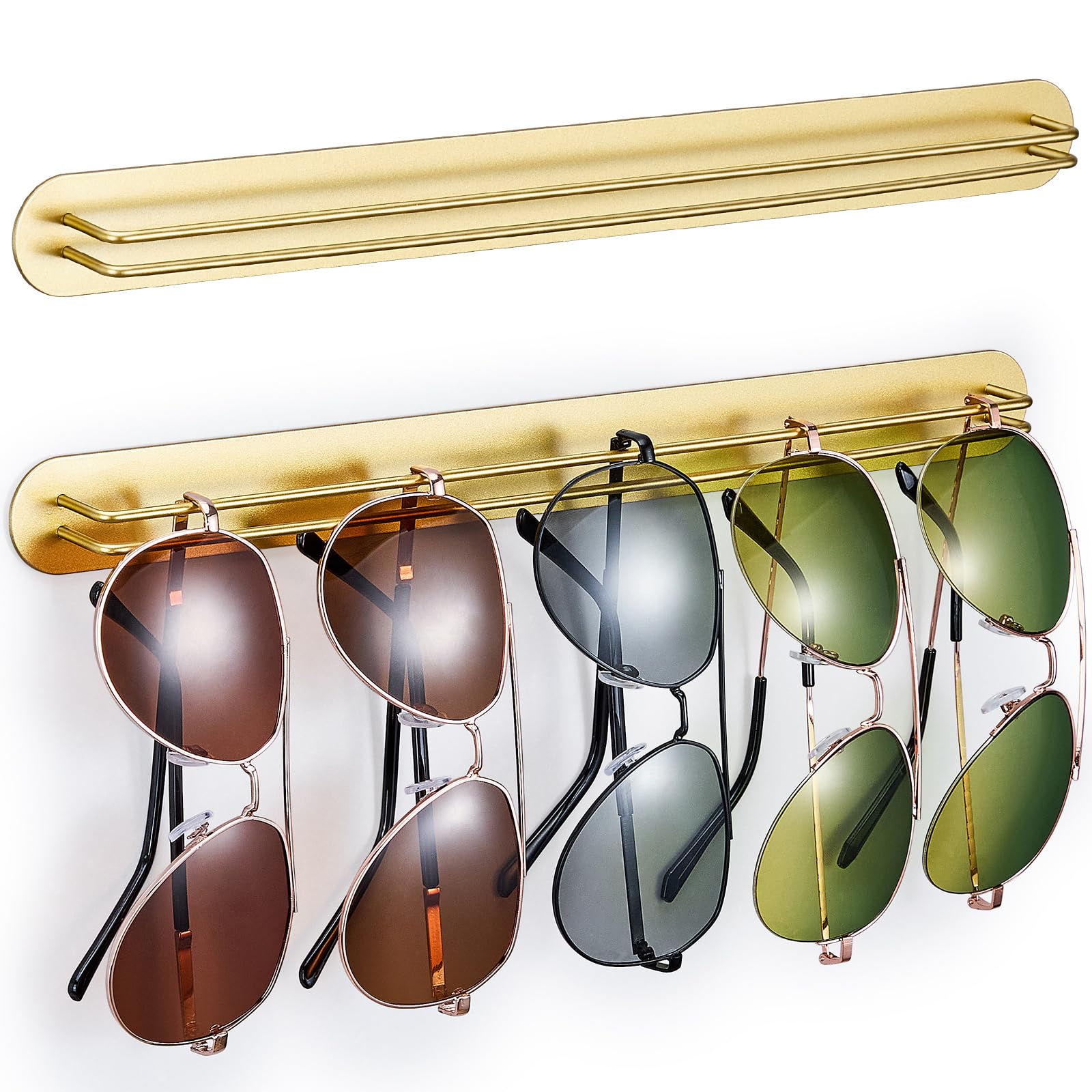 Rieoany Brillenbox Transparent Organiser, Sonnenbrillen Aufbewahrung