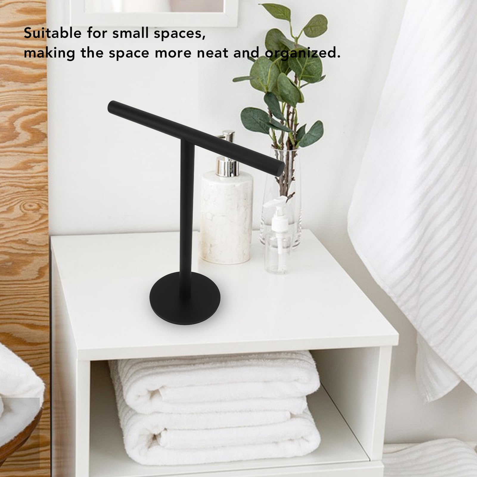 Toallero de Mano, Soporte para Toallas de Encimera, Soporte para Toallas de Mano en Forma de T para Baño, Toallero de Pie, Toallero de Mano para Cocina Que Ahorra Espacio