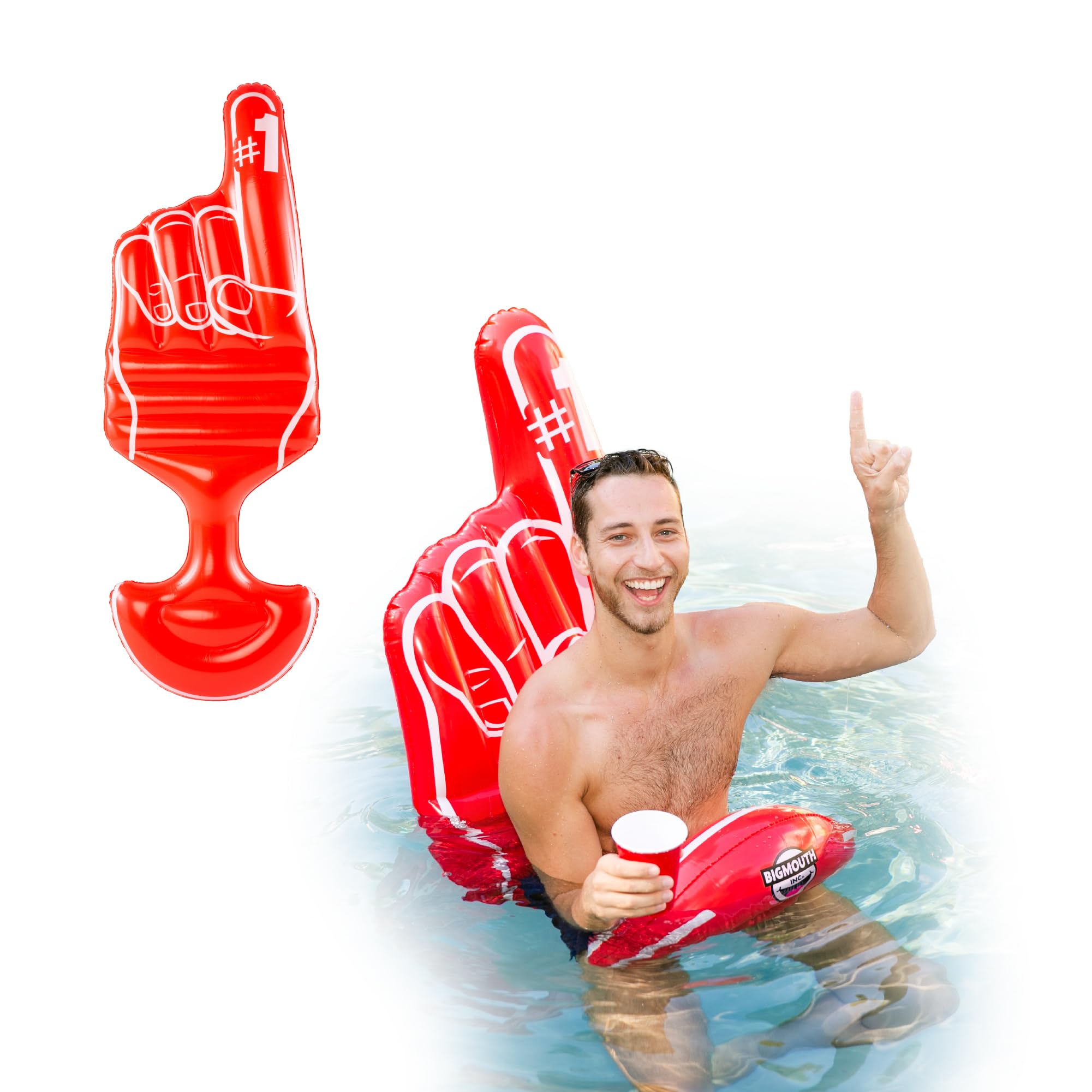 BigMouth Saddle Style Pool Floatie, Inflatable Ride-On Seat - Straddle, Sit, Then Float