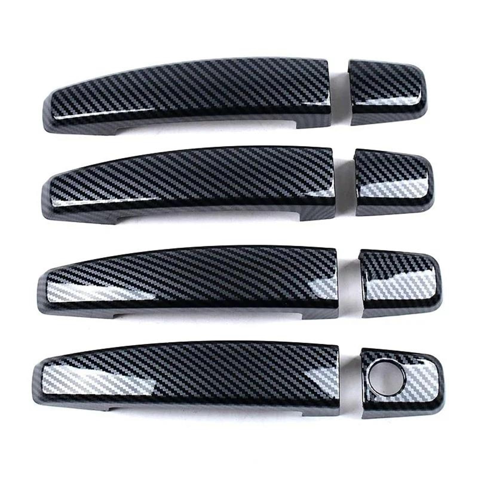 Nmjlqw Carbon Fiber Exterior Decoration For Opel For Vauxhall For Antara 2006-2015 Glossy Black Chrome Car Door Handle Cover Stickers Styling(Carbon Fiber)