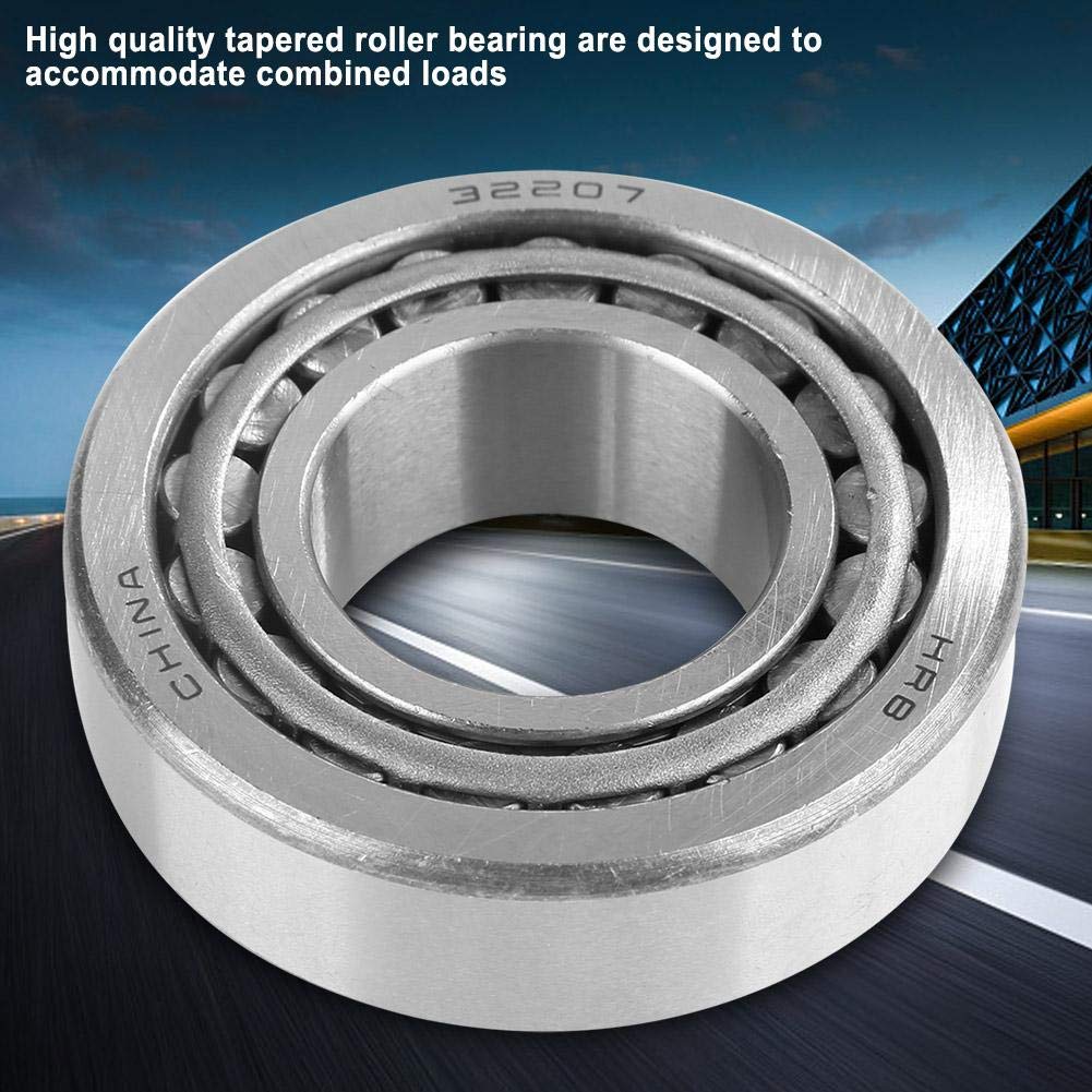 35mm72mm24.25mm Tapered Roller Bearing, 32207 Bearing Steel Single Row High Speed Tapered Roller Bearing Cone Set Widely used in Automobile, Rolling Mill, Mining