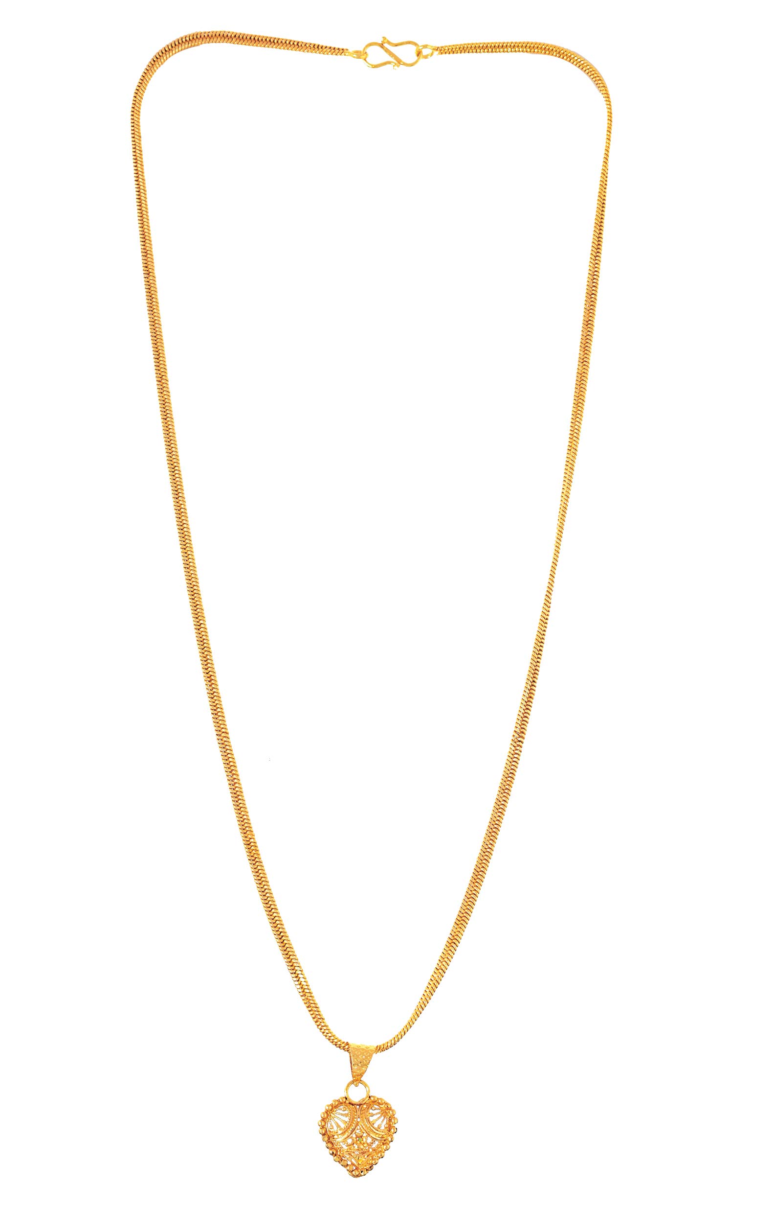 Handicraft Kottage Chain Pandent Gold Plated Casual Necklace Jewellery for Women/Girl - Round (B08K958XYM) Amazon Price History, Amazon Price Tracker