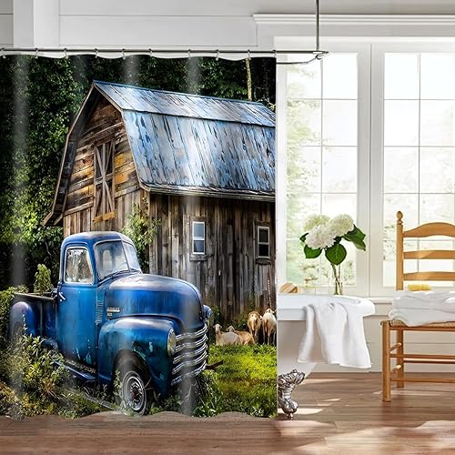 Miniatura 6 de Cortina de ducha con diseño de pájaros rojos del bosque, Hello Winter Snowy Pines Cardinal,Christmas Birds Farmhouse Snowflakes Cortina de baño de