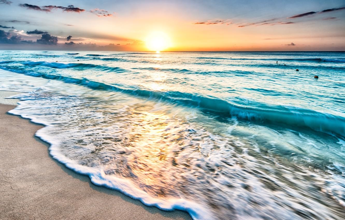 2000 Piece Jigsaw Puzzles for Adults & Kids Age 10 Years Up, Sea, Mexico, Surf, Cancun 70x100CM