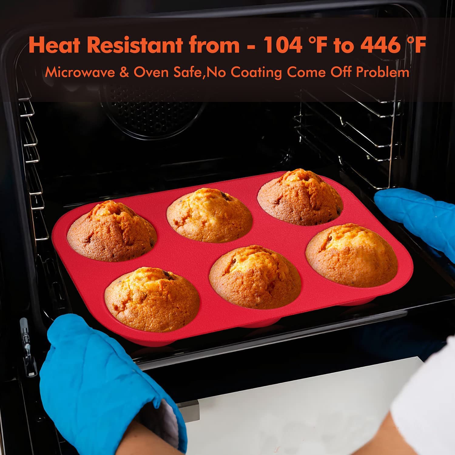 FLOELA Muffinform Aus Silikon – 12er-Set, BPA-frei & Antihaft, Spülmaschinengeeignet