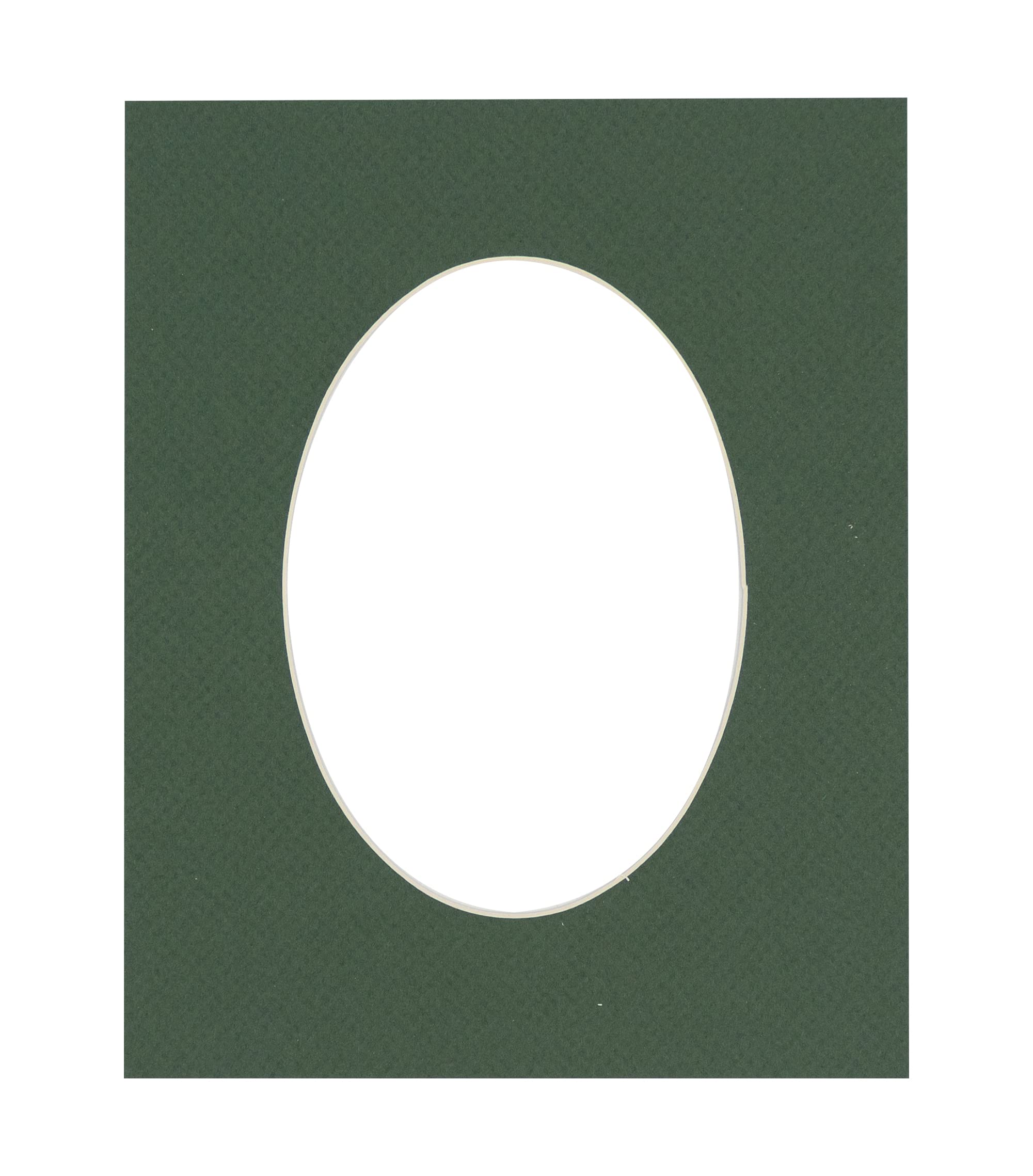 16x20 Mat Bevel Cut for 13x15 Photos - Precut Hunter Green Oval Shaped Photo Mat Board Opening - Acid Free Matte to Protect Your Pictures - Bevel Cut for Family Photos, Pack of 1 Matboard