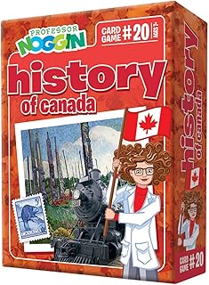 Professor Noggin's History of Canada Trivia Card Game - an Educational Trivia Based Card Game for Kids - Trivia, True or False, and Multiple Choice - Ages 7+ - Contains 30 Trivia Cards