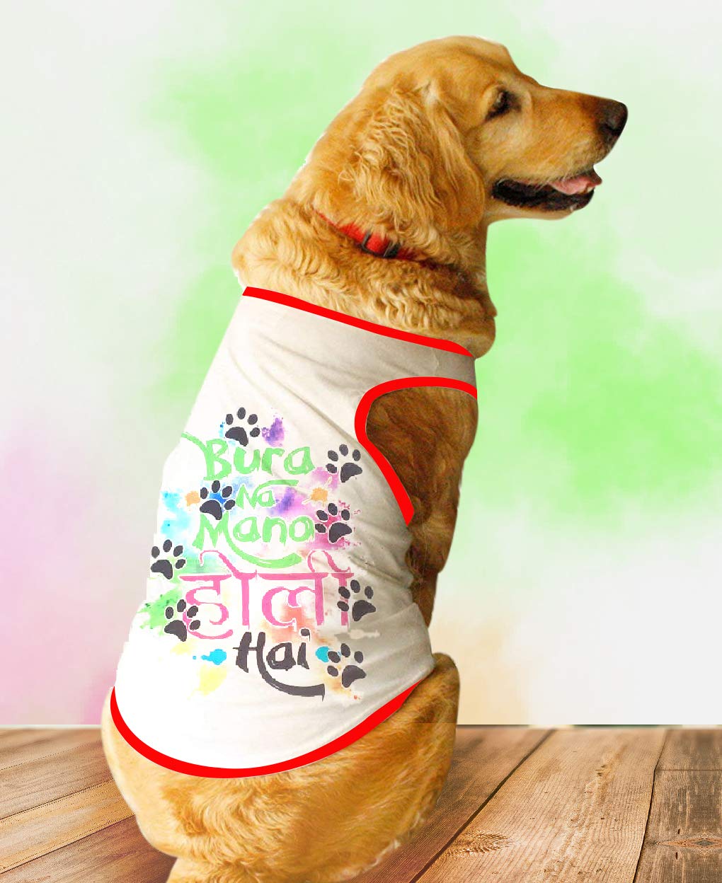 Pets Empire Summer Dog T-Shirt Holi Bura Na Mano Holi Hai Printed Pets Round Neck Sleeveless Vest Tank/Tees/Apparel/Clothes for Dogs (18 Inch) (B08YXDBWWK) Amazon Price History, Amazon Price Tracker