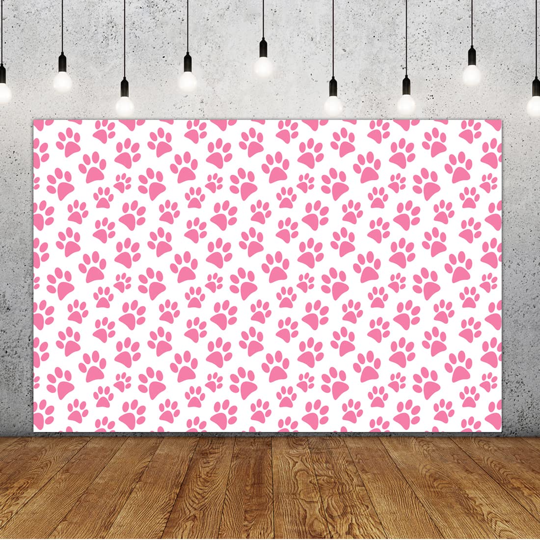 Lofaris Paw Prints Themed Photography Backdrop Kids Birthday Party Supplies Puppy Dog Paw Print Photo Background Newborn Baby Shower Pet Treat Party Decoration Candy Table Photo Booth Studio 5x3ft